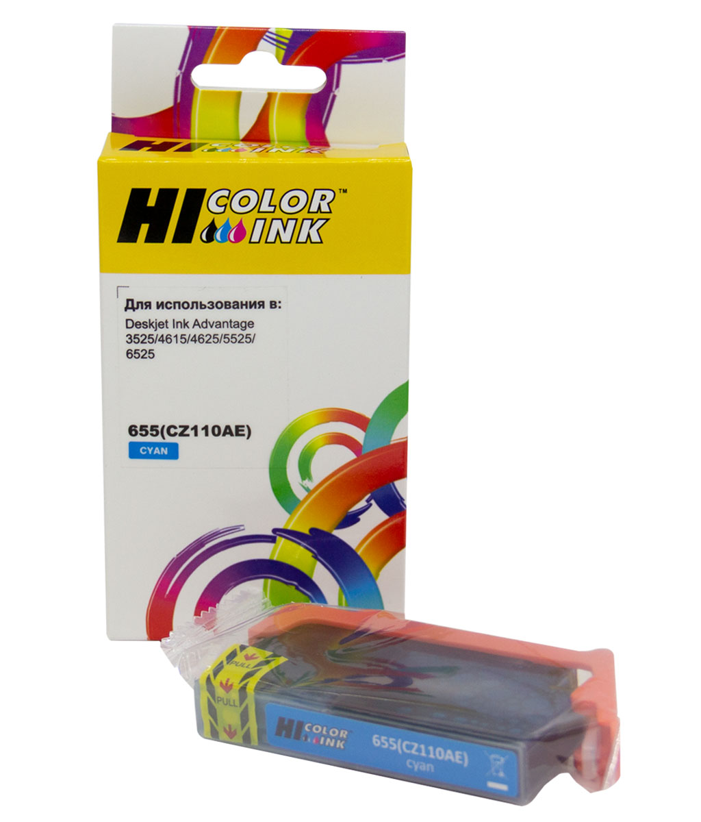 Картридж Hi-Black (HB-CZ110AE) для HP DJ IA 3525/5525/4515/4525, №655, C