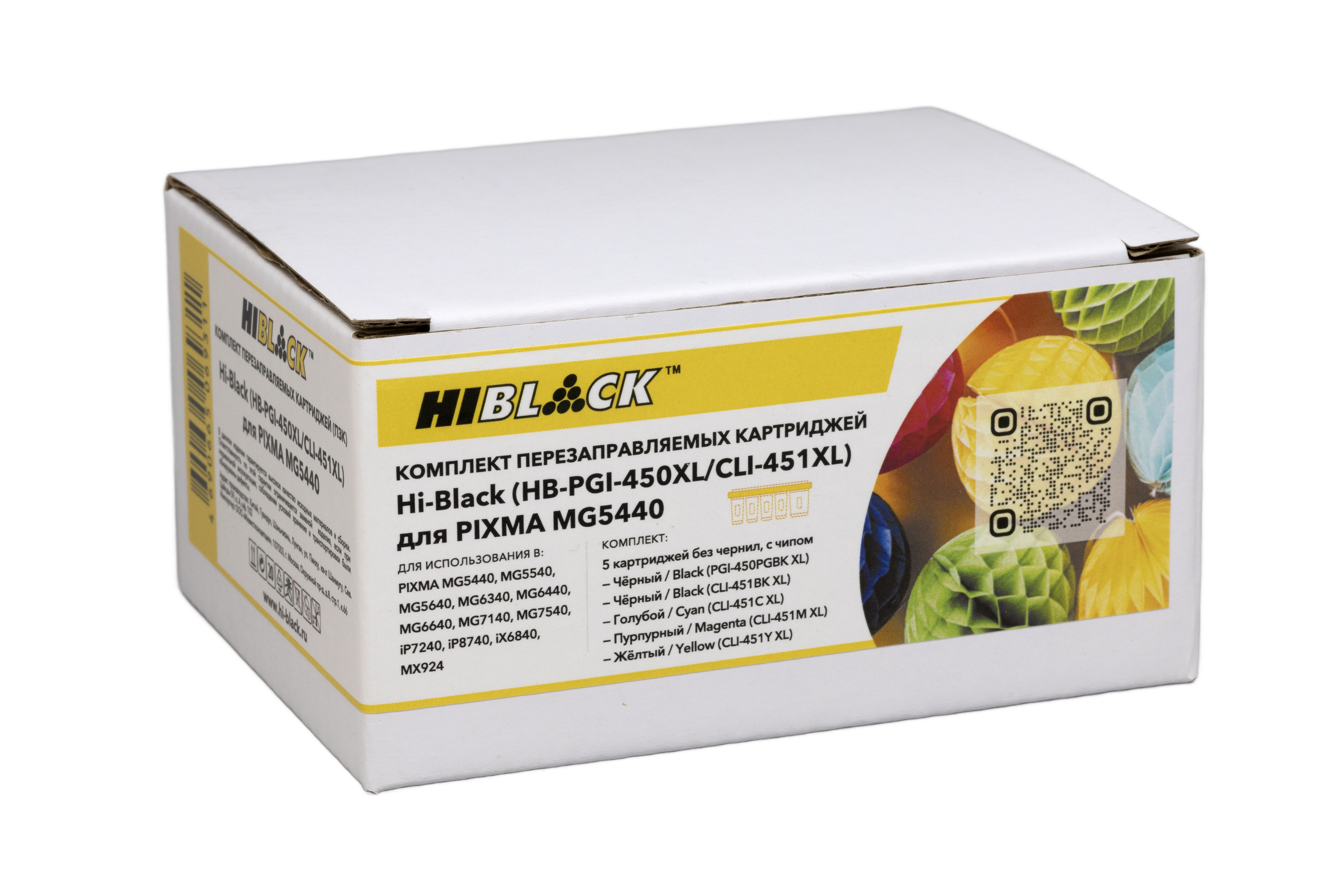 Комплект ПЗК Hi-Black (PGI-450/CLI-451 XL) для Canon PIXMA MG5440, 5 цв