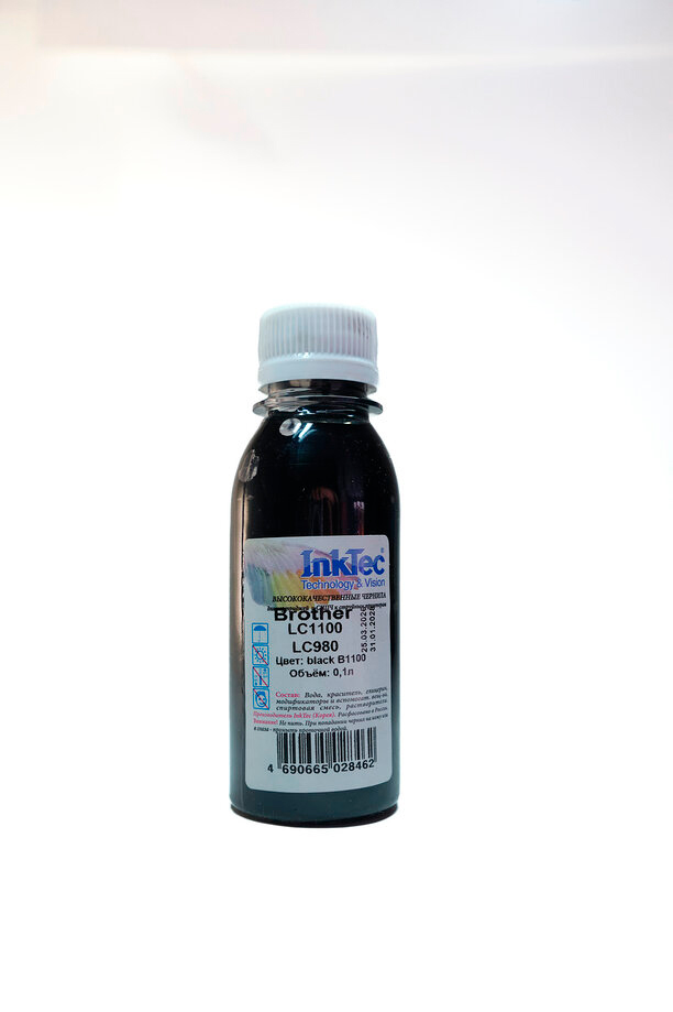 Чернила InkTec (B1100) для Brother LC1100/ LC980, Bk,  0,1л
