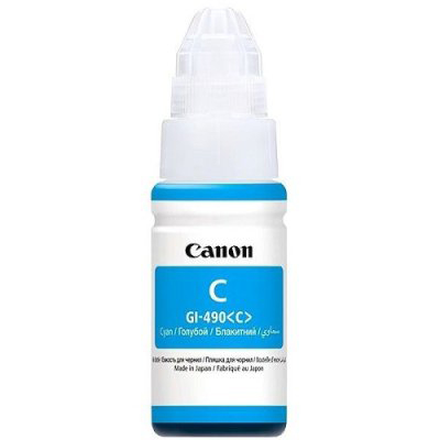 Чернила Canon GI-490C PIXMA G1400/2400/3400, 70мл (O) голубые 0664C001