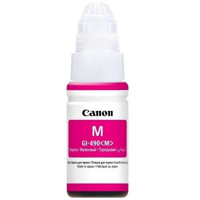 Чернила Canon GI-490M PIXMA G1400/2400/3400, 70мл (O) пурпурные 0665C001