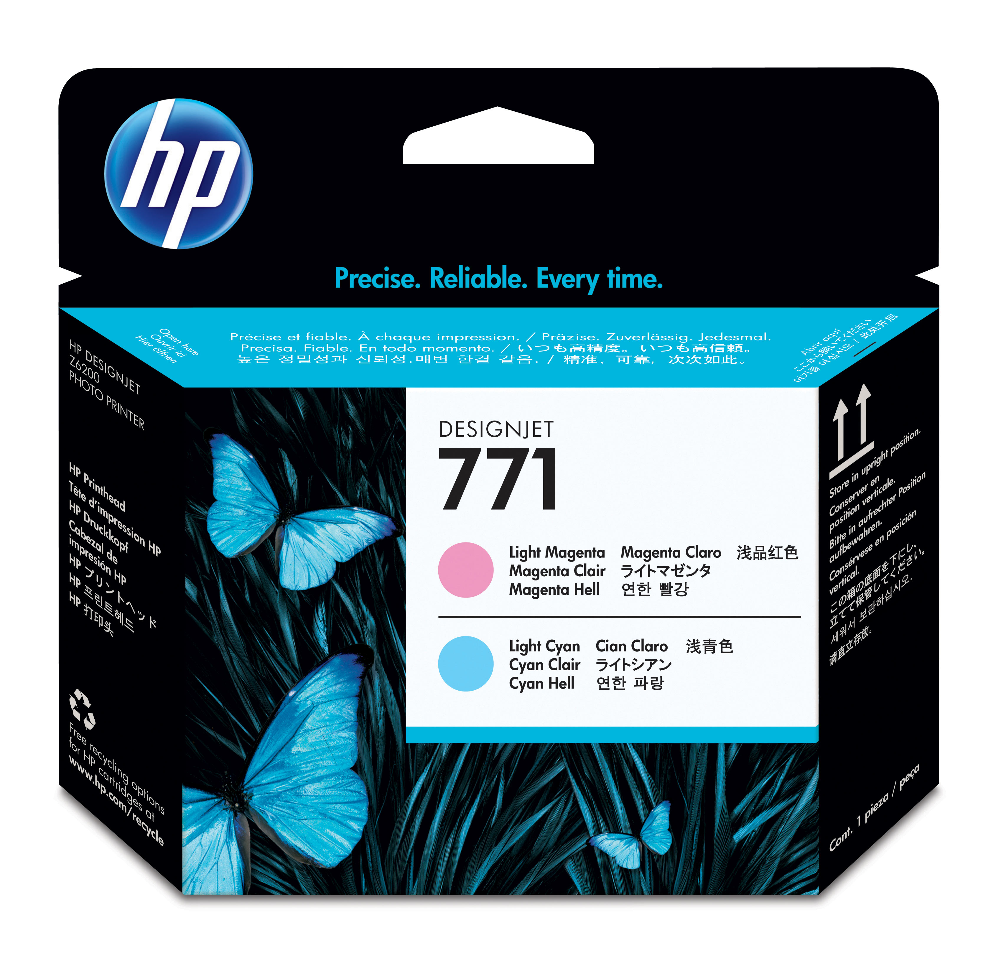 Печатающая головка HP 771 для HP DJ Z6200 (О) CE019A светло-голубой/светло-пурпурный