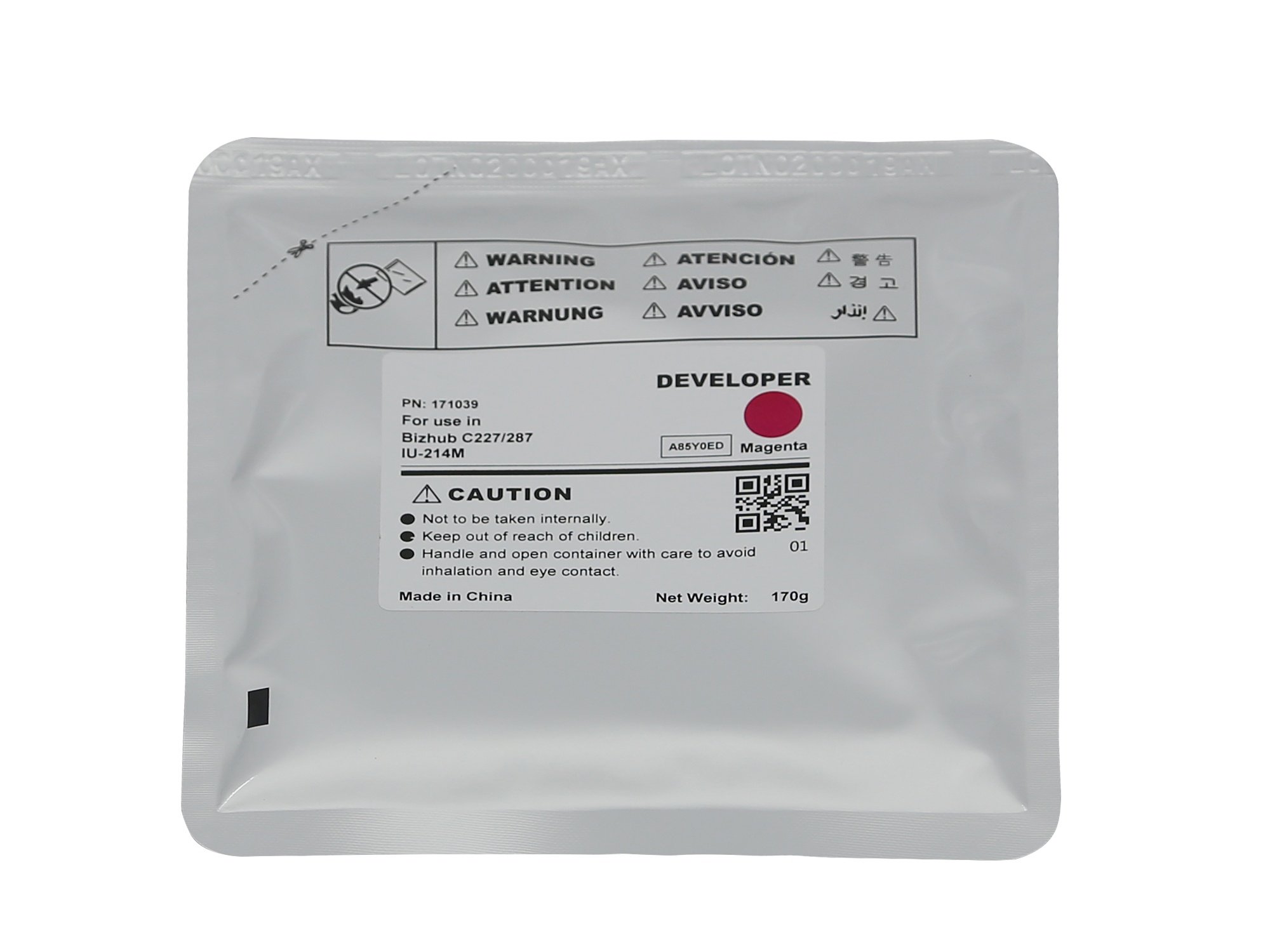 Девелопер IU-214M для KONICA MINOLTA Bizhub C227/C287 (CET) Magenta, 170г, 90000 стр., CET171039