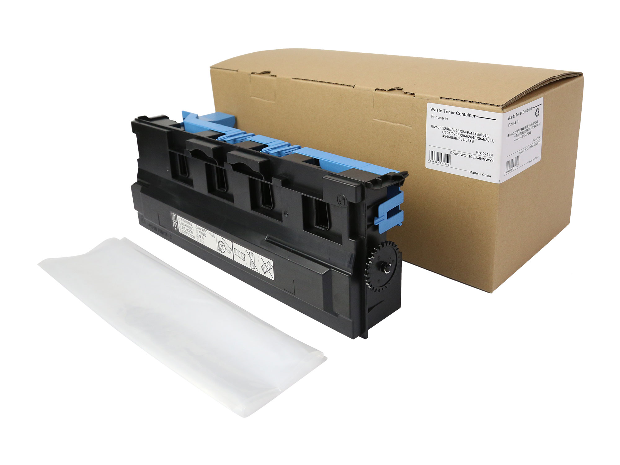 Бункер отработанного тонера CET Konica-Minolta BizHub C224/C258/C284/C308/ C364/C368  CET7114/WX-103